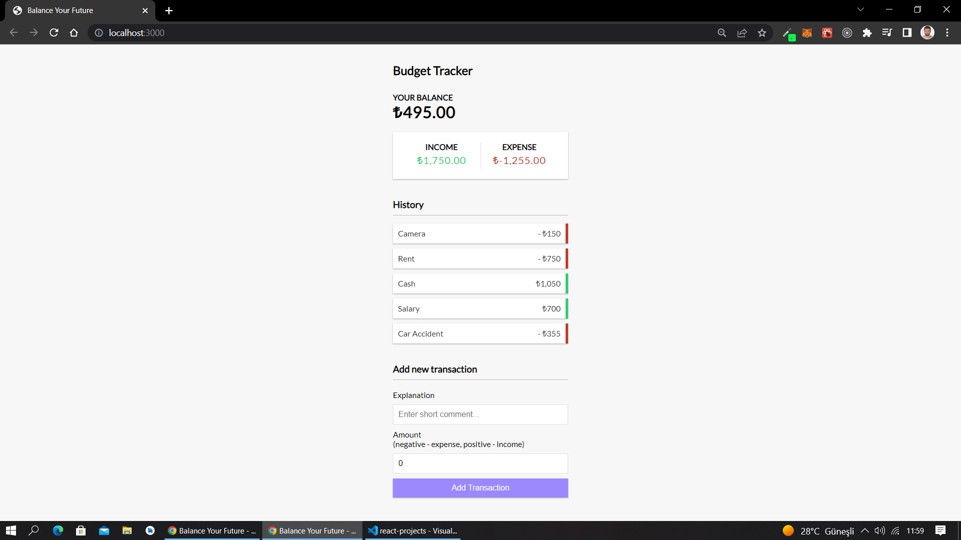 Budget Tracker